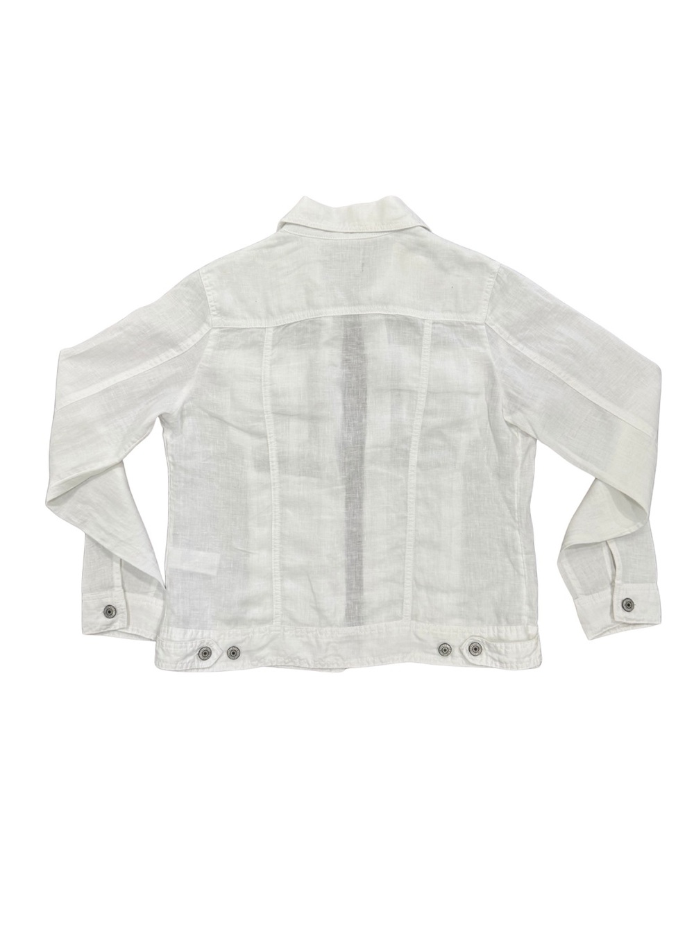 Jones New York Jones & Co 100% Linen White Utility Jacket Small - Picture 3 of 6